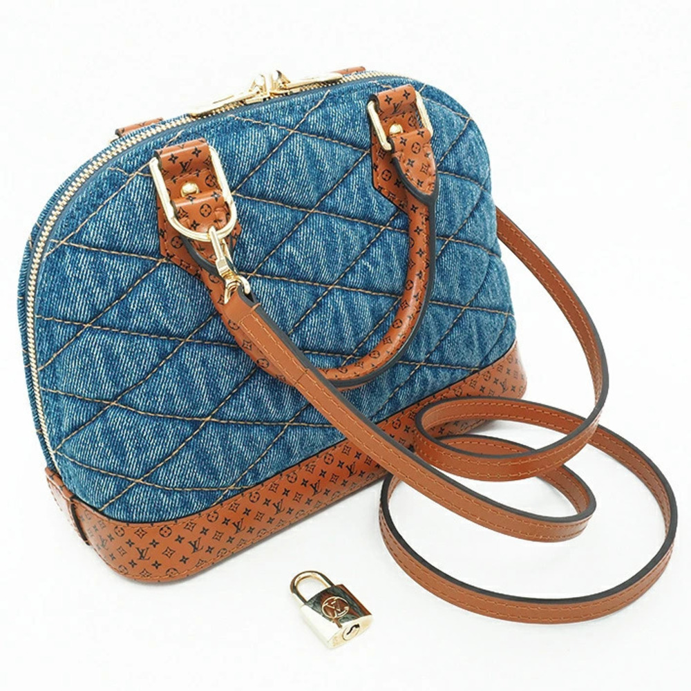 Louis Vuitton Alma Fall Blue Pre Handbag Brown Collection